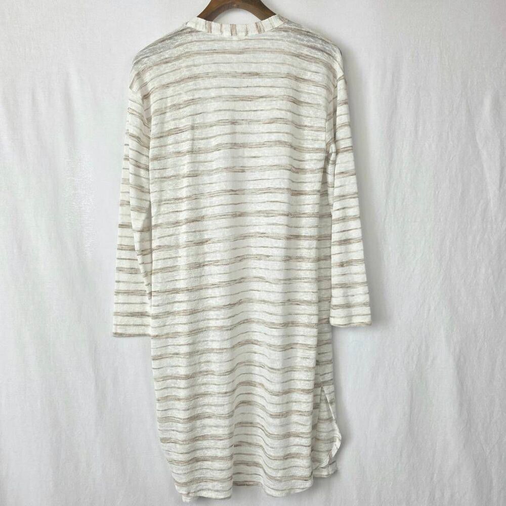 Maurices Long Open Front Striped Duster Cardigan M - Picture 8 of 10
